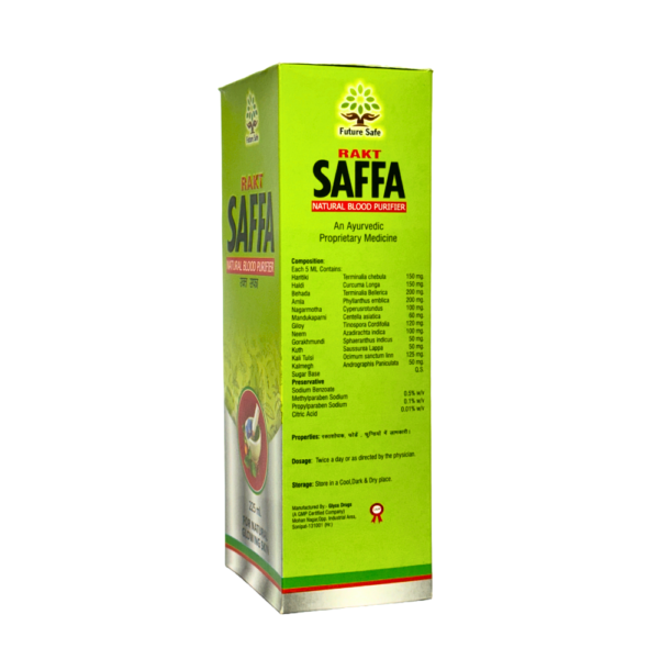 RAKT SAFFA रक्त सफा Natural Blood Purifier Syrup for Healthy & Glowing Skin 225ML - Image 2
