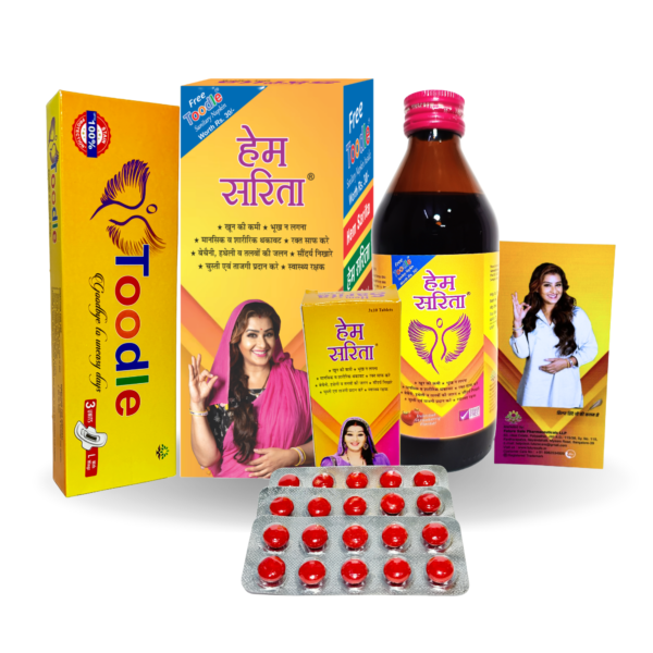 Hem Sarita Ayurvedic Syrup for Women Health 300ML (Strawberry) - Image 2