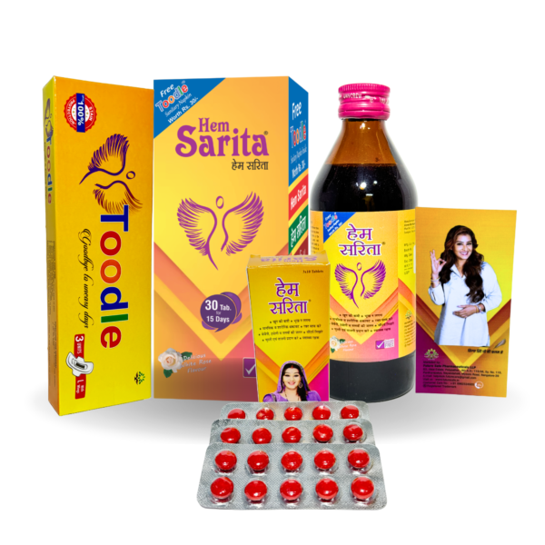 Hem Sarita Ayurvedic Syrup for Women Health 300ML (White Rose) - Image 2